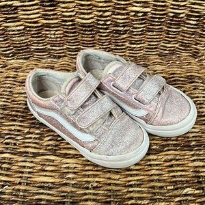 Toddler Pink Sparkle Old Skool Vans